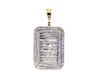 Thumbnail Image 1 of Previously Owned Men's Diamond Dog Tag Charm 1 ct tw Baguette & Round-cut 10K Yellow Gold