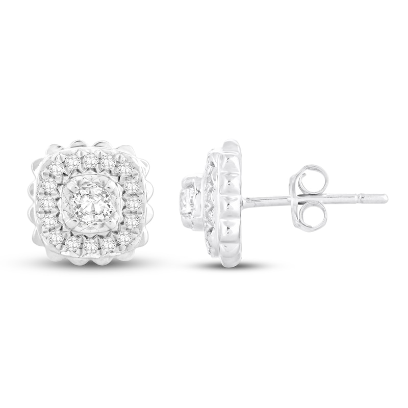 Previously Owned Diamond Stud Earrings 1/2 ct tw Roundcut 10K White