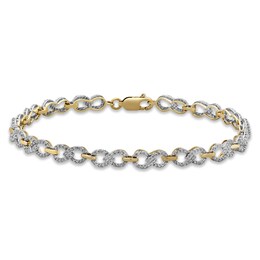 Previously Owned Diamond Infinity Link Bracelet 1 ct tw 10K Yellow Gold 7.25"
