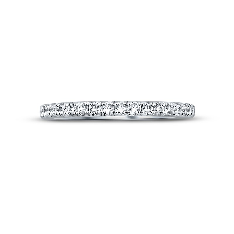 Main Image 2 of Previously Owned Monique Lhuillier Bliss Diamond Wedding Band 1/3 ct tw Round-cut 18K White Gold