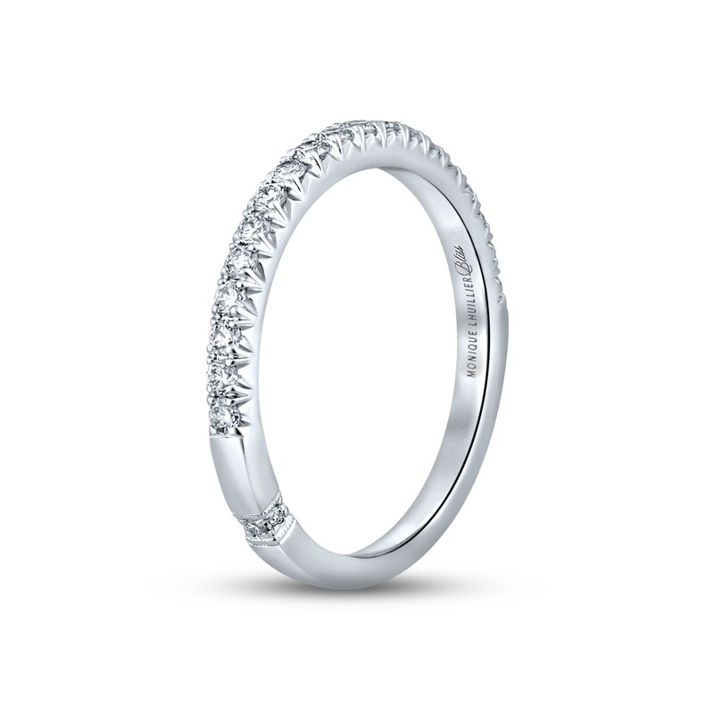 Main Image 3 of Previously Owned Monique Lhuillier Bliss Diamond Wedding Band 1/3 ct tw Round-cut 18K White Gold