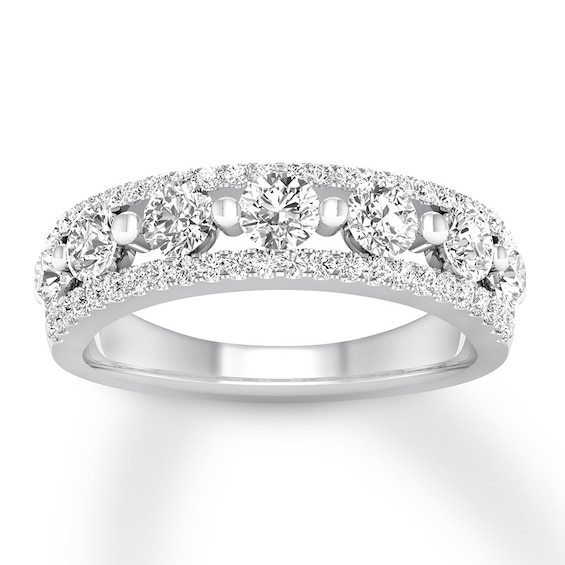 Previously Owned Diamond Anniversary Band 7/8 ct tw Round-cut 14K White Gold