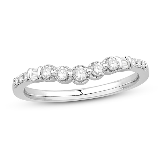 Previously Owned Diamond Contour Anniversary Ring 1/4 ct tw 14K White Gold