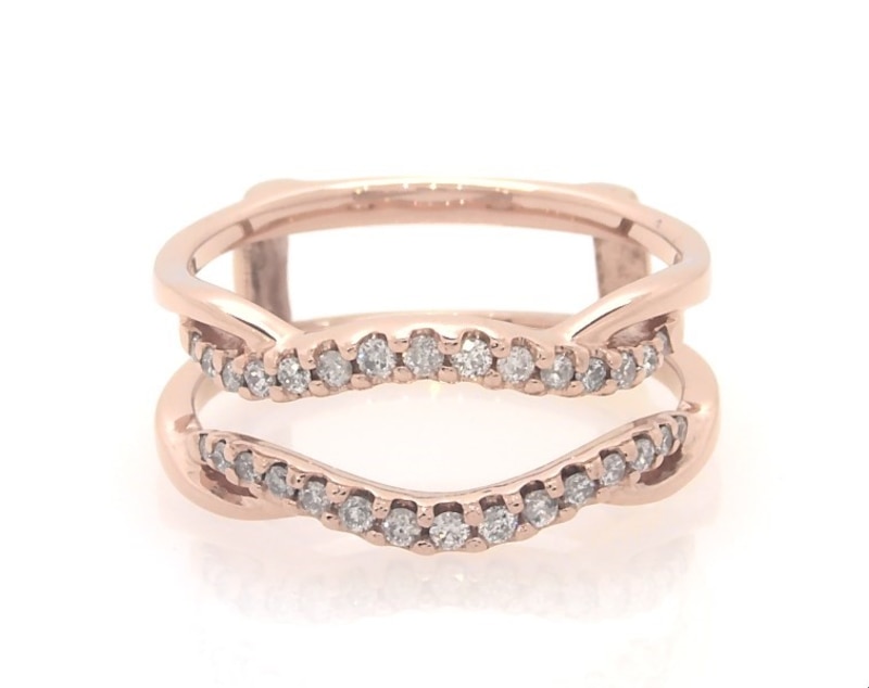 Main Image 1 of Previously Owned Diamond Enhancer Ring 1/5 ct tw 14K Rose Gold Size 7