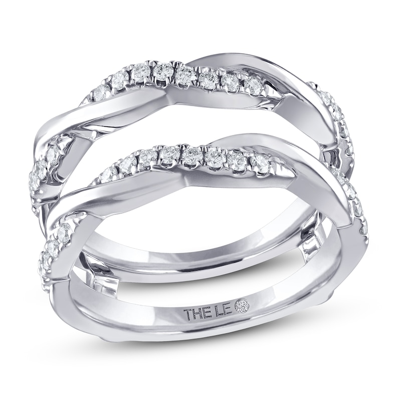 Main Image 1 of Previously Owned THE LEO Diamond Enhancer Ring 3/8 ct tw Round-cut 14K White Gold