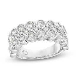Previously Owned Every Moment Diamond Stacked Infinity Band 2 ct tw 14K White Gold