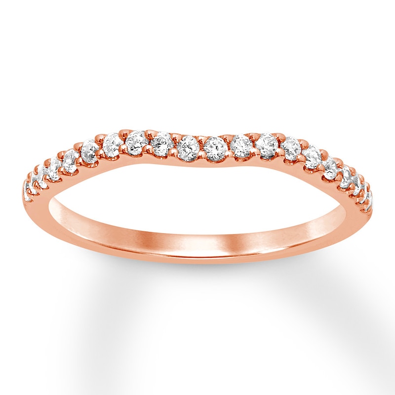Main Image 1 of Previously Owned Diamond Wedding Band 1/4 ct tw Round-cut 14K Rose Gold