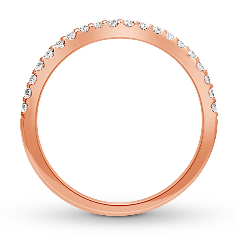Main Image 2 of Previously Owned Diamond Wedding Band 1/4 ct tw Round-cut 14K Rose Gold