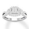 Thumbnail Image 1 of Previously Owned Diamond Engagement Ring 1/2 ct tw Round-cut 10K White Gold Size 7