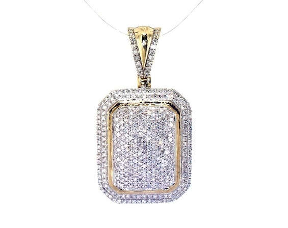 Previously Owned Men's Diamond Cushion-Shaped Pendant 1 ct tw 10K Yellow Gold