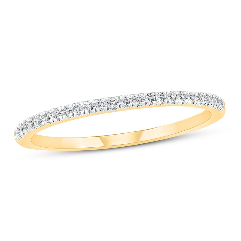 Main Image 1 of Previously Owned Round-cut Diamond Wedding Band 1/10 ct tw 10K Yellow Gold