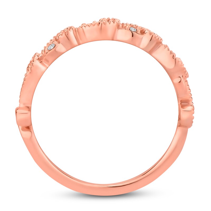 Main Image 2 of Previously Owned Diamond Wedding Band 1/15 ct tw Round-cut 14K Rose Gold