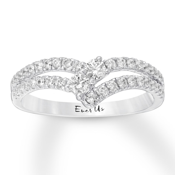 Previously Owned Ever Us Diamond Ring 1/2 ct tw Round-cut 14K White Gold