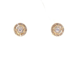 Previously Owned Diamond Stud Earrings 1/2 ct tw Round-Cut 10K Yellow Gold