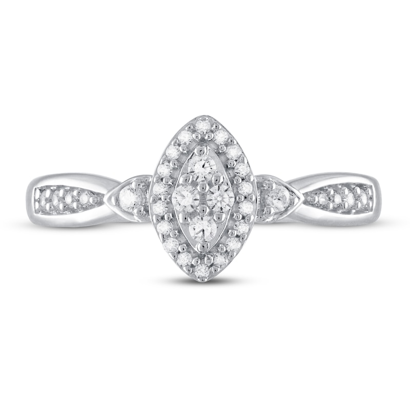 Main Image 1 of Previously Owned Diamond Promise Ring 1/5 ct tw Round-cut Sterling Silver