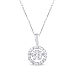 Previously Owned Unstoppable Love Diamond Necklace 1/3 ct tw Round-Cut 10K White Gold 19"