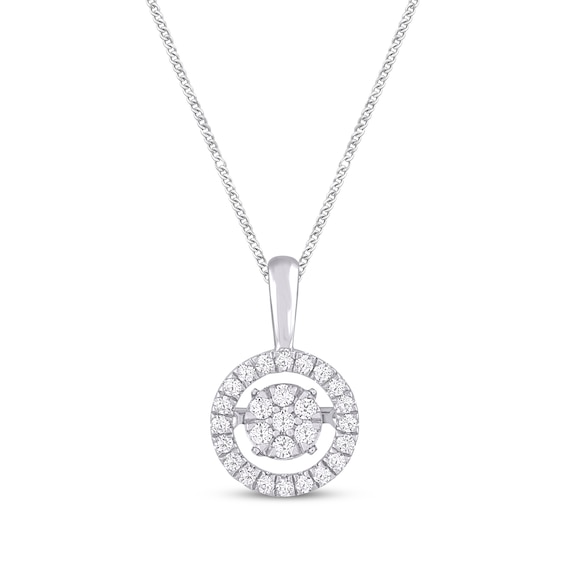 Previously Owned Unstoppable Love Diamond Necklace 1/3 ct tw Round-Cut 10K White Gold 19"