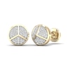 Thumbnail Image 1 of Previously Owned Men's Diamond Pyramid Stud Earrings 1/8 ct tw Round-cut 10K Yellow Gold