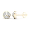 Thumbnail Image 2 of Previously Owned Men's Diamond Pyramid Stud Earrings 1/8 ct tw Round-cut 10K Yellow Gold