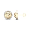 Thumbnail Image 3 of Previously Owned Men's Diamond Lion Stud Earrings 1/5 ct tw Round-cut 10K Yellow Gold