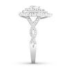 Thumbnail Image 3 of Previously Owned Diamond Engagement Ring 1 ct tw Pear & Round 14K White Gold