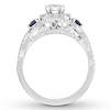 Thumbnail Image 2 of Previously Owned Neil Lane Sapphire Engagement Ring 1-1/8 cttw Diamonds 14K White Gold