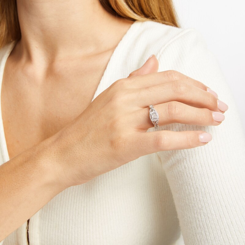 Main Image 4 of Previously Owned&nbsp;Hallmark Diamonds Promise Ring 1/4 ct tw Sterling Silver