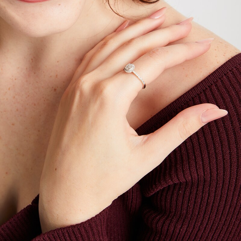 Main Image 5 of Previously Owned Diamond Promise Ring 1/5 ct tw Round-cut Sterling Silver