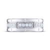 Thumbnail Image 3 of Previously Owned Men's THE LEO Diamond Wedding Band 1/2 ct tw Round-cut 14K White Gold