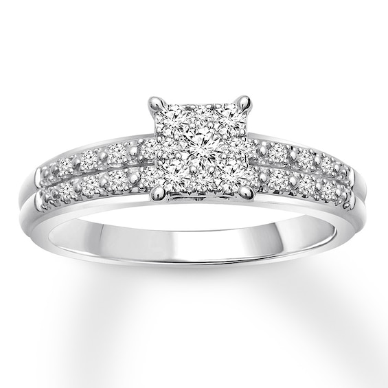 Previously Owned Diamond Engagement Ring 1/4 ct tw Round-cut 10K White Gold