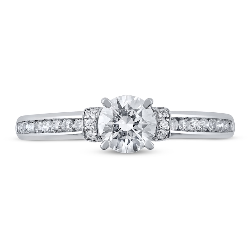 Main Image 3 of Previously Owned Diamond Engagement Ring 3/4 ct tw Round-cut 14K White Gold