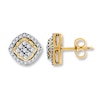 Thumbnail Image 1 of Previously Owned Diamond Stud Earrings 1/2 ct tw Round-cut 10K Yellow Gold