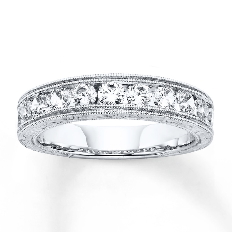 Main Image 1 of Previously Owned Diamond Anniversary Band 1/2 ct tw Round-cut 14K White Gold