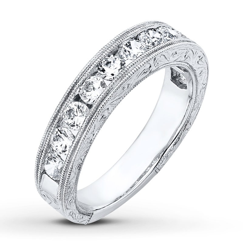 Main Image 2 of Previously Owned Diamond Anniversary Band 1/2 ct tw Round-cut 14K White Gold