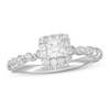 Thumbnail Image 1 of Previously Owned Neil Lane Diamond Engagement Ring 5/8 ct tw Princess & Round-cut 14K White Gold