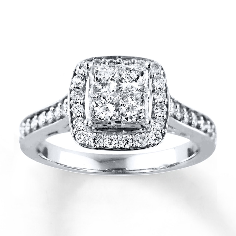 Main Image 1 of Previously Owned Diamond Engagement Ring 7/8 Carat tw 14K White Gold