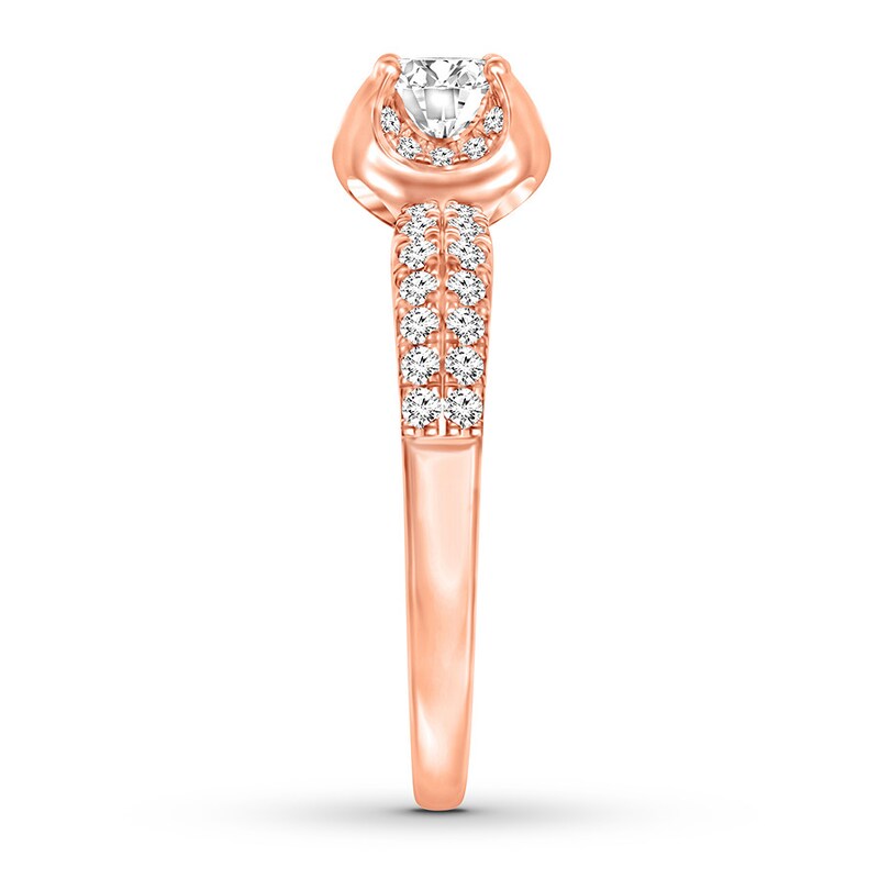 Main Image 3 of Previously Owned Diamond Engagement Ring 1/2 ct tw Round-cut 14K Rose Gold