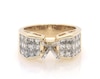 Thumbnail Image 0 of Previously Owned Princess-Cut Diamond Three-Row Engagement Ring Setting 2-1/3 ct tw 14K Yellow Gold
