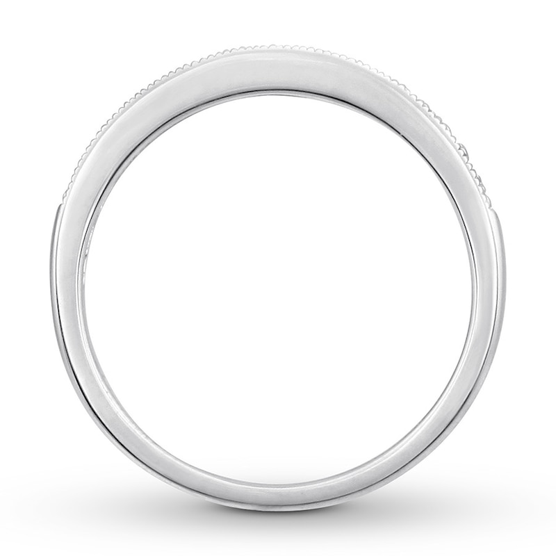 Main Image 2 of Previously Owned Diamond Wedding Band 1/8 ct tw Round-cut 10K White Gold Size 7