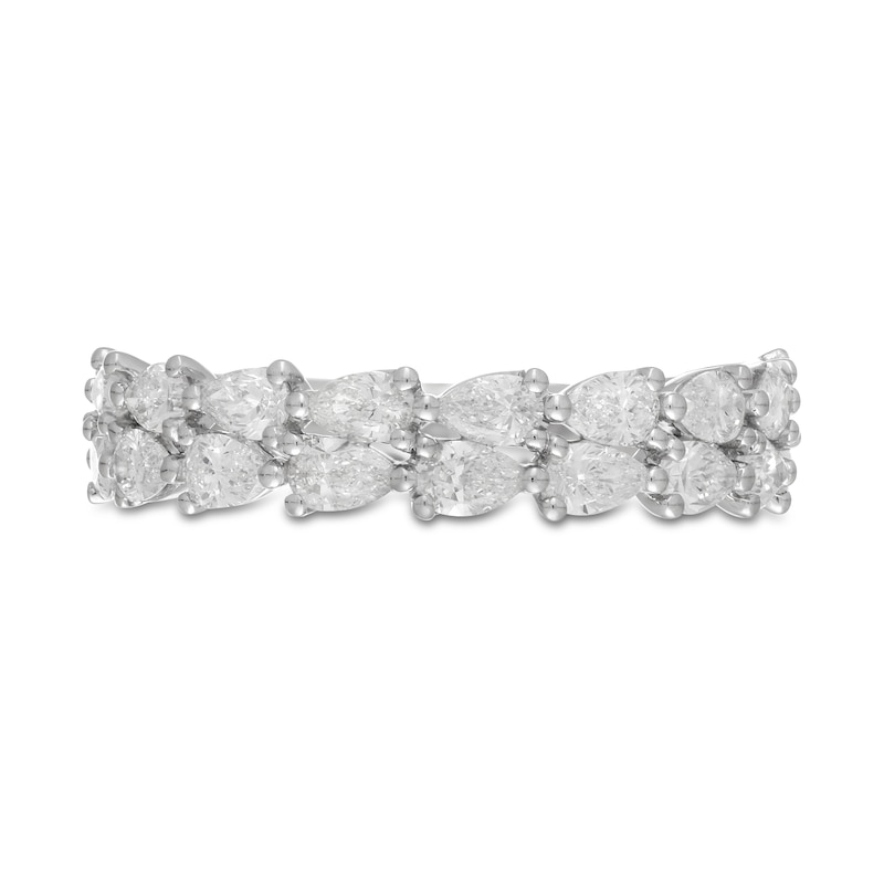 Main Image 3 of Previously Owned Neil Lane Premiere Diamond Anniversary Ring 1-1/2 ct tw Pear-Shaped 14K White Gold