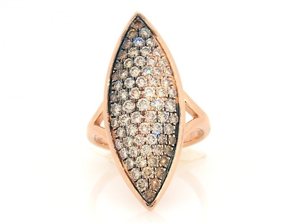 Previously Owned Le Vian Ombré Diamond Ring 1-5/8 ct tw 14K Strawberry Gold