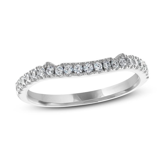 Previously Owned Adrianna Papell Diamond Wedding Band 1/4 ct tw Round-cut 14K White Gold