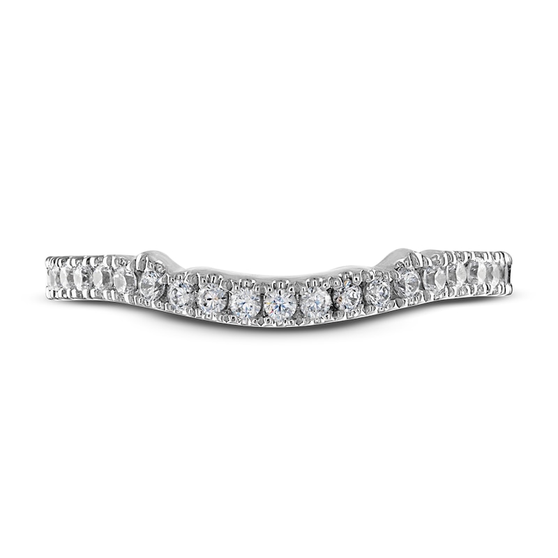 Main Image 3 of Previously Owned Adrianna Papell Diamond Wedding Band 1/4 ct tw Round-cut 14K White Gold