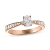 Thumbnail Image 1 of Previously Owned Adrianna Papell Diamond Engagement Ring 5/8 ct tw Oval & Round-cut 14K Rose Gold