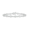 Thumbnail Image 1 of Previously Owned Diamond Marquise Line Bracelet 1/2 ct tw Round-cut 10K White Gold 7.25&quot;
