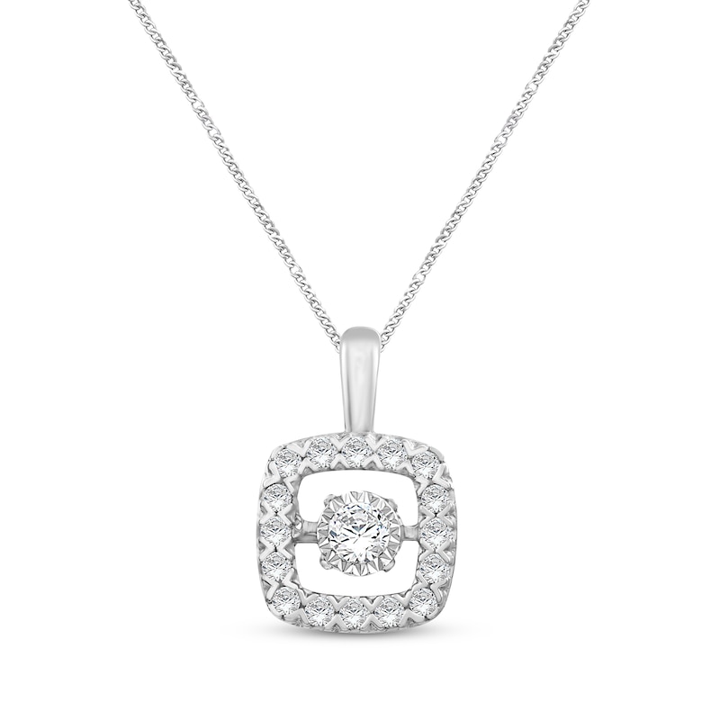 Main Image 1 of Previously Owned Unstoppable Love Diamond Necklace 5/8 ct tw Round-Cut 10K White Gold 19"