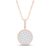 Thumbnail Image 1 of Previously Owned Multi-Diamond Necklace 3/4 ct tw Round-cut 10K Rose Gold 18"