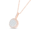Thumbnail Image 2 of Previously Owned Multi-Diamond Necklace 3/4 ct tw Round-cut 10K Rose Gold 18"