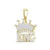 Thumbnail Image 2 of Previously Owned Men's Diamond &quot;King&quot; Crown Charm 1/3 ct tw Round-cut 10K Yellow Gold