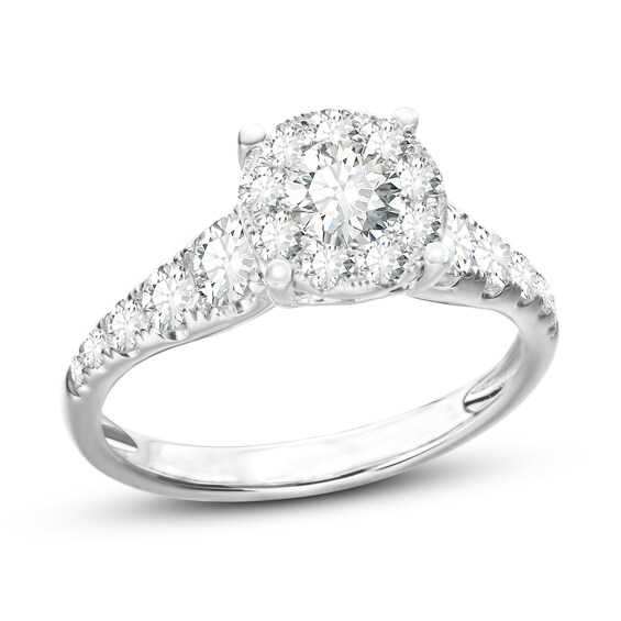 Previously Owned Diamond Engagement Ring 1-1/4 ct tw Round-Cut 14K White Gold